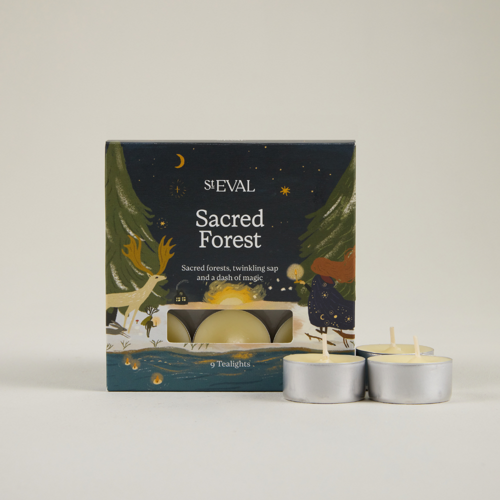 St Eval Winter Edition Sacred Forest Scented Tealights, (Set Of 9)
