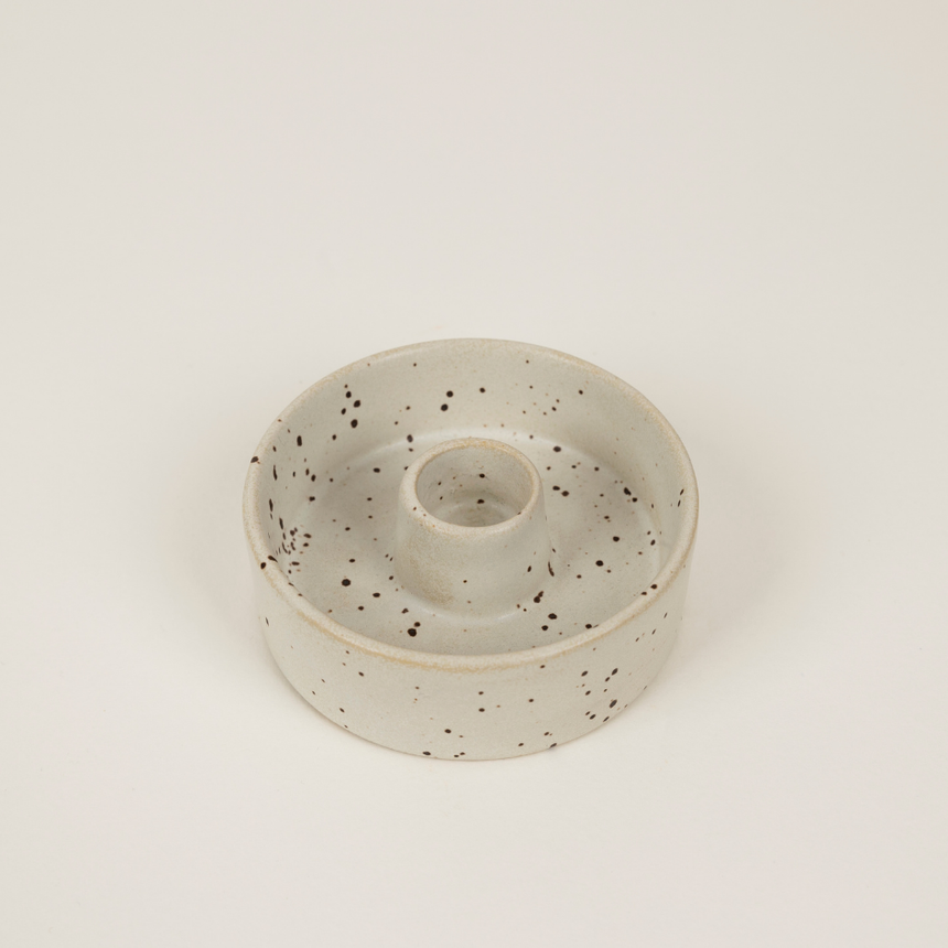 St Eval Stone Speckled Candle Holder
