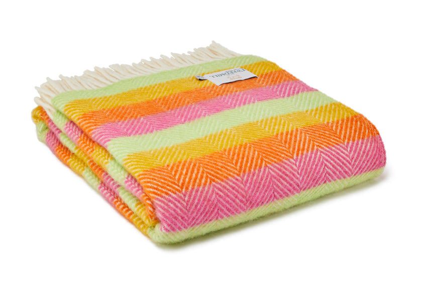 Tweedmill Pure New Wool Throw, Stripe Refresh
