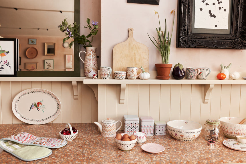 Cath Kidston Painted Table Square Storage Caddies,(Set Of 3)