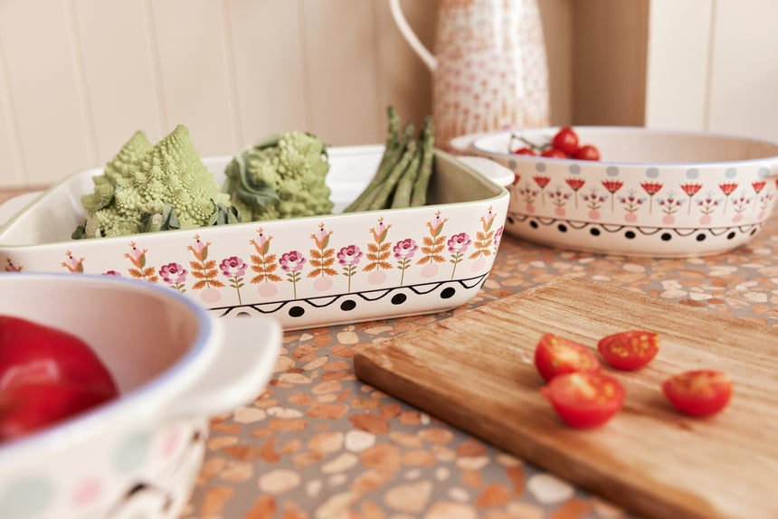 Cath Kidston Painted Table Ceramic Rectangular Roasting Dish