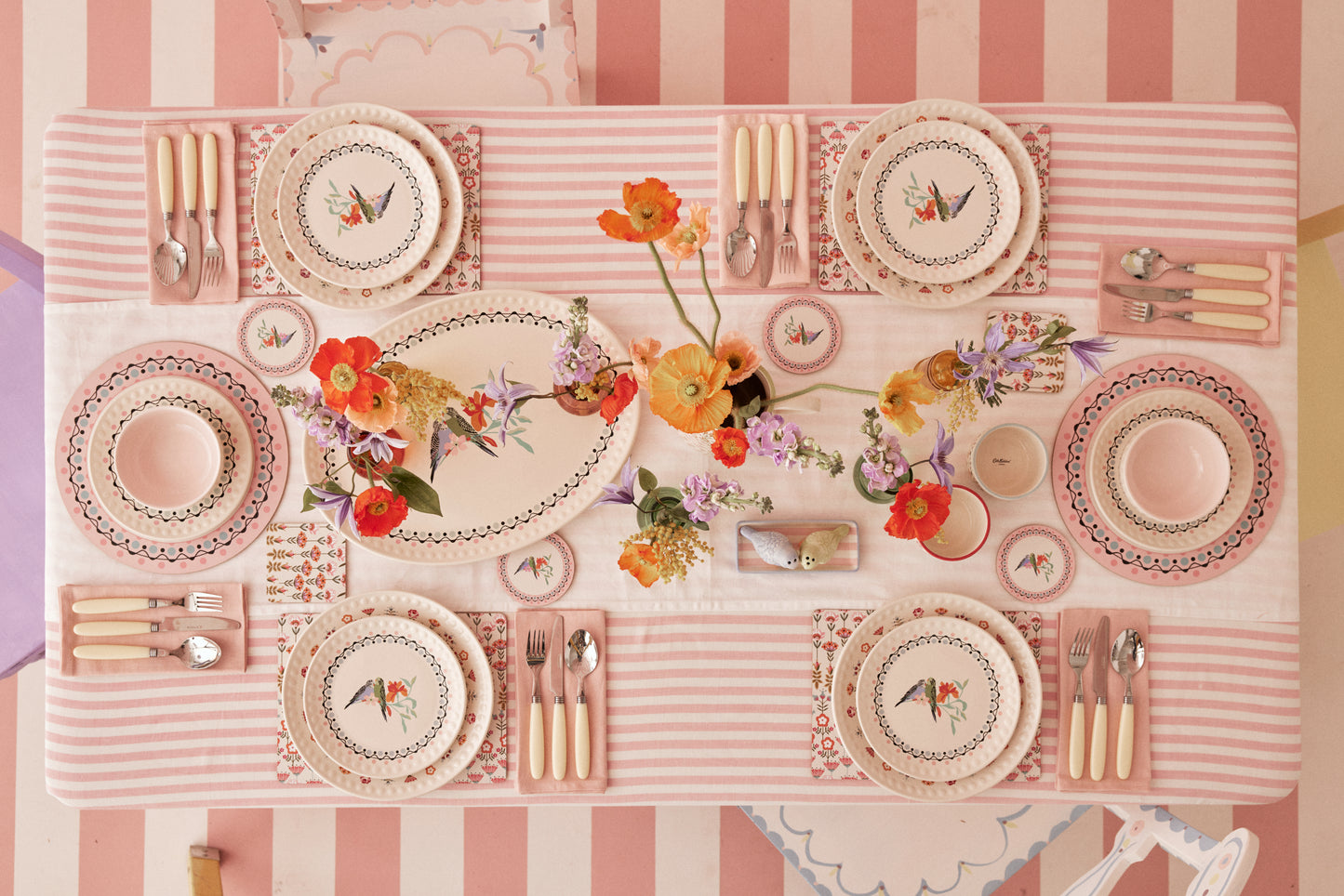 Cath Kidston Painted Table Round Placemats (Set Of 4)