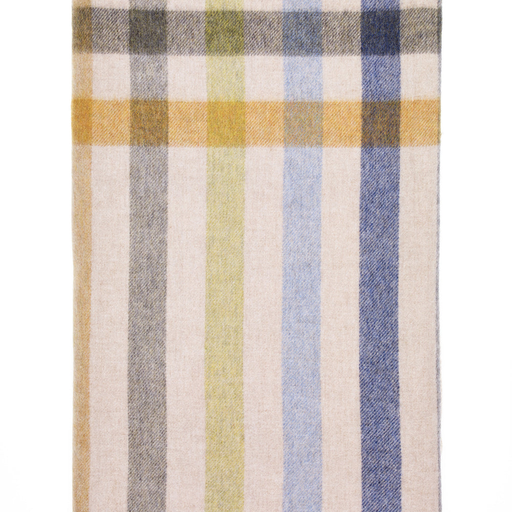 Bronte By Moon Henley Merino Wool Throw, Beige