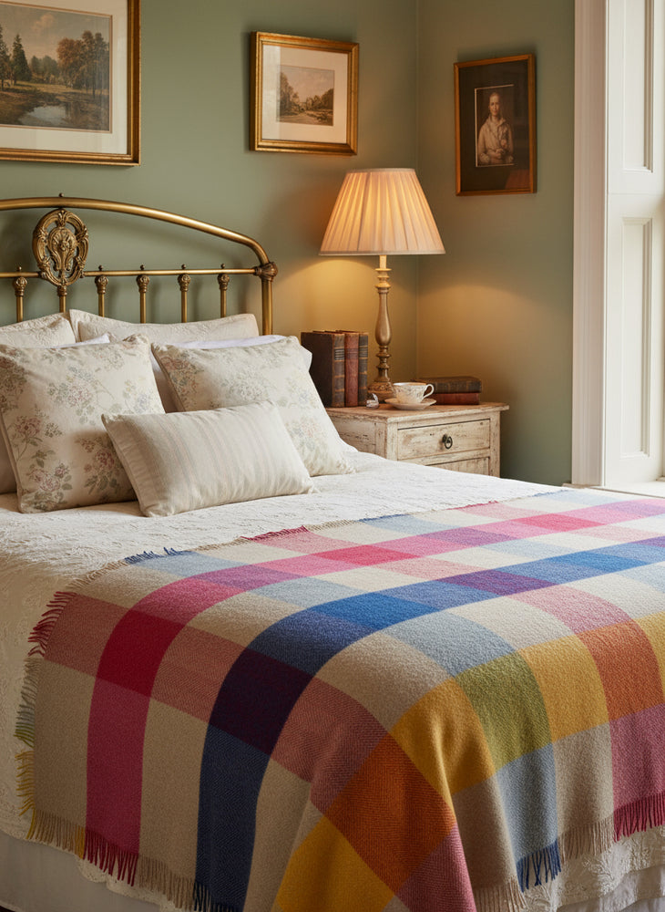 Bronte By Moon Harland Shetland Wool Throw, Multi