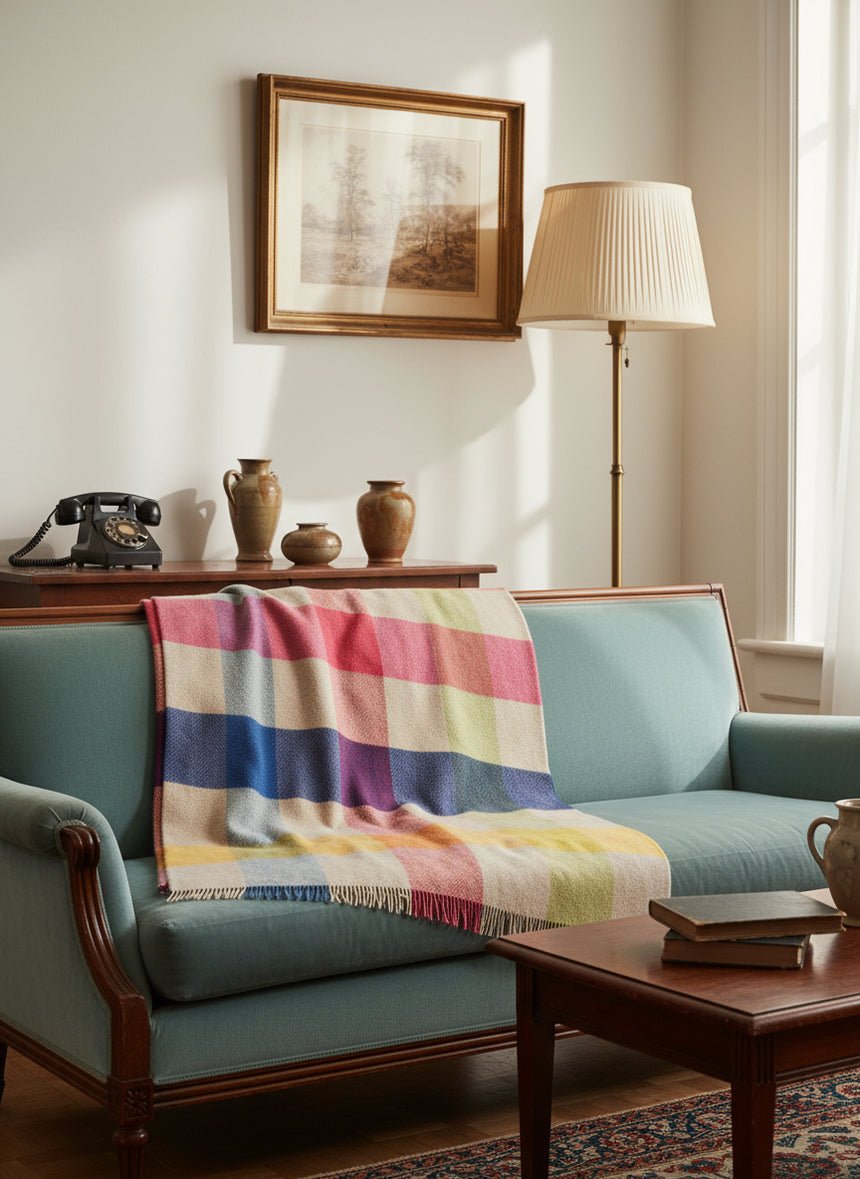 Bronte By Moon Harland Shetland Wool Throw, Multi