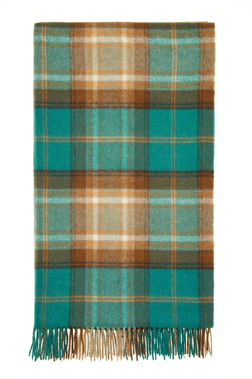 Bronte By Moon Winterton Merino Wool Throw, Jade