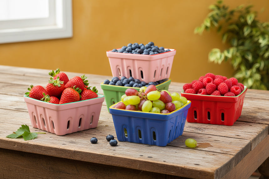 Talking Tables Bon Appetite Ceramic Punnet, Cherry
