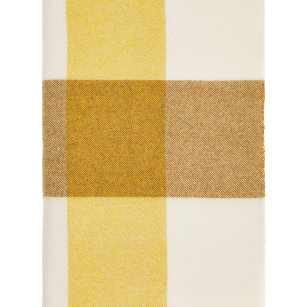Bronte By Moon Block Islay Merino Wool Throw, Gold