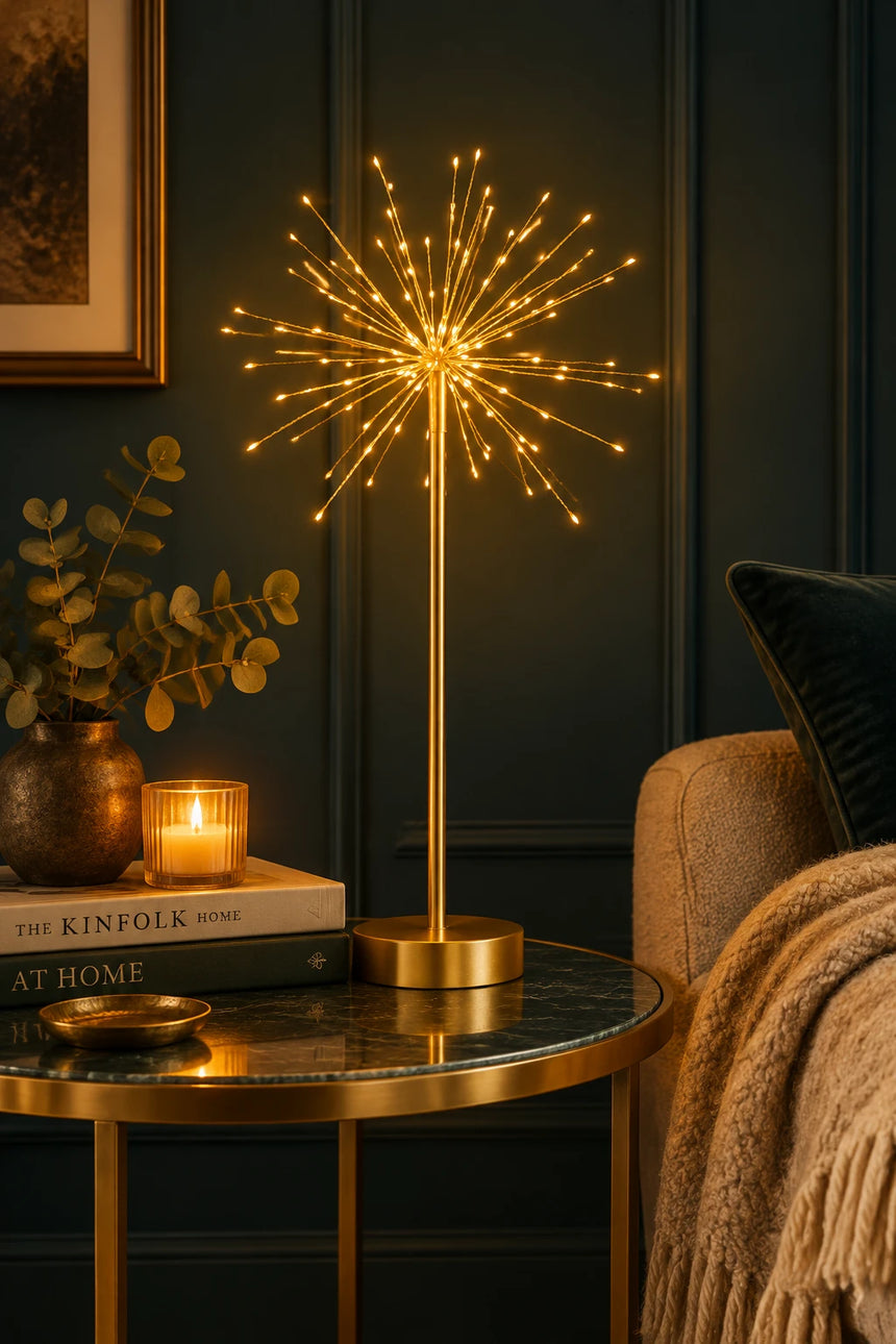 Table Starburst LED Fairy Light, Gold