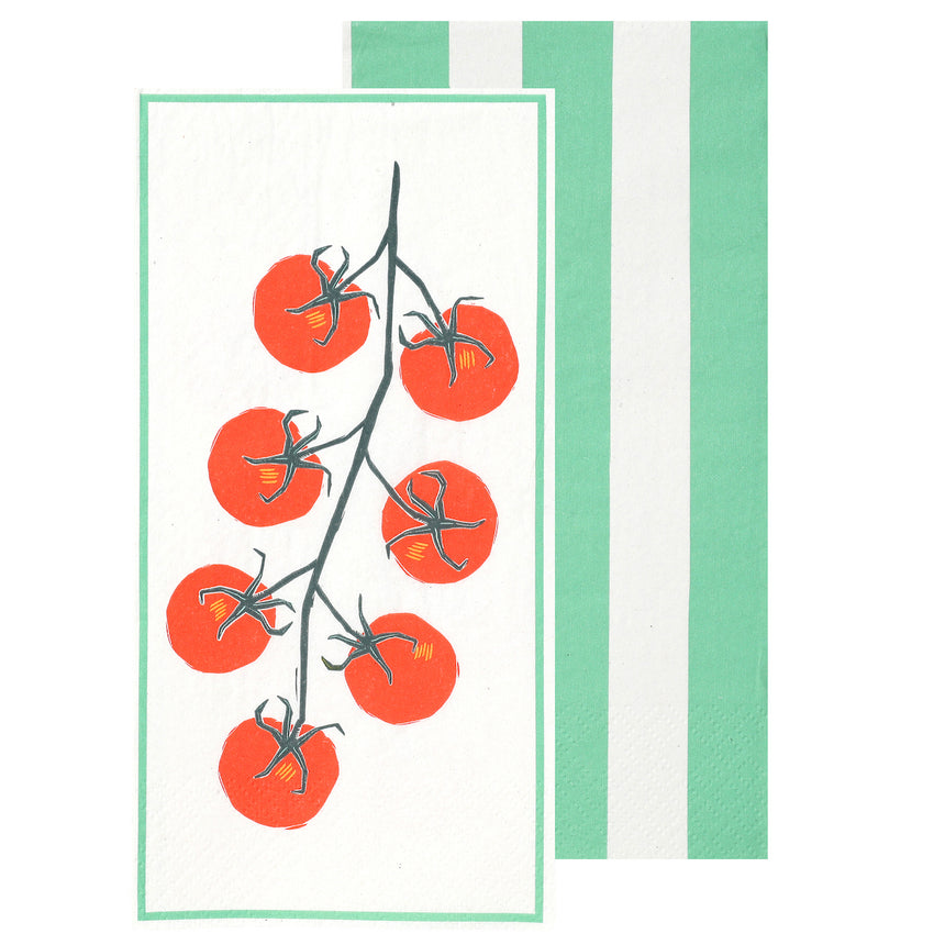 Talking Tables Tomato Long Lunch Paper Napkins ( 16 Pack)