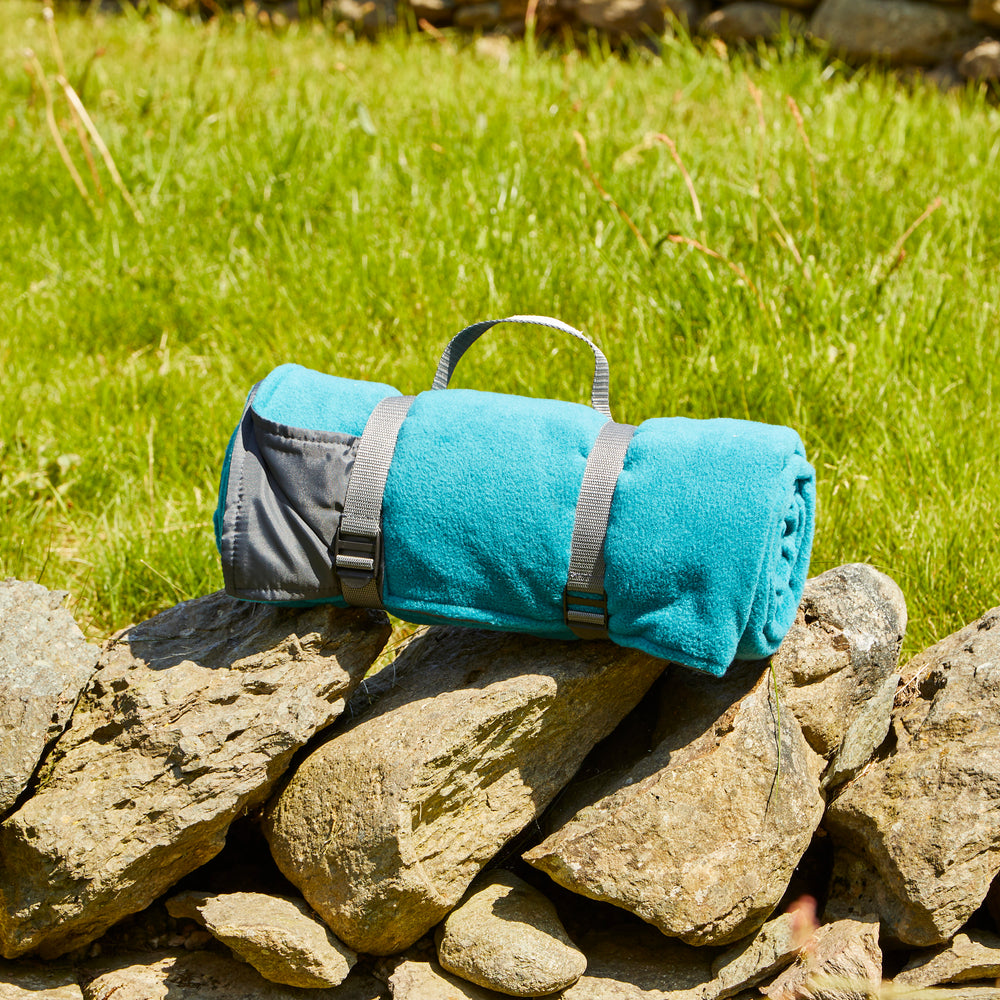 Tweedmill Fleece Picnic Rug Roll, Teal