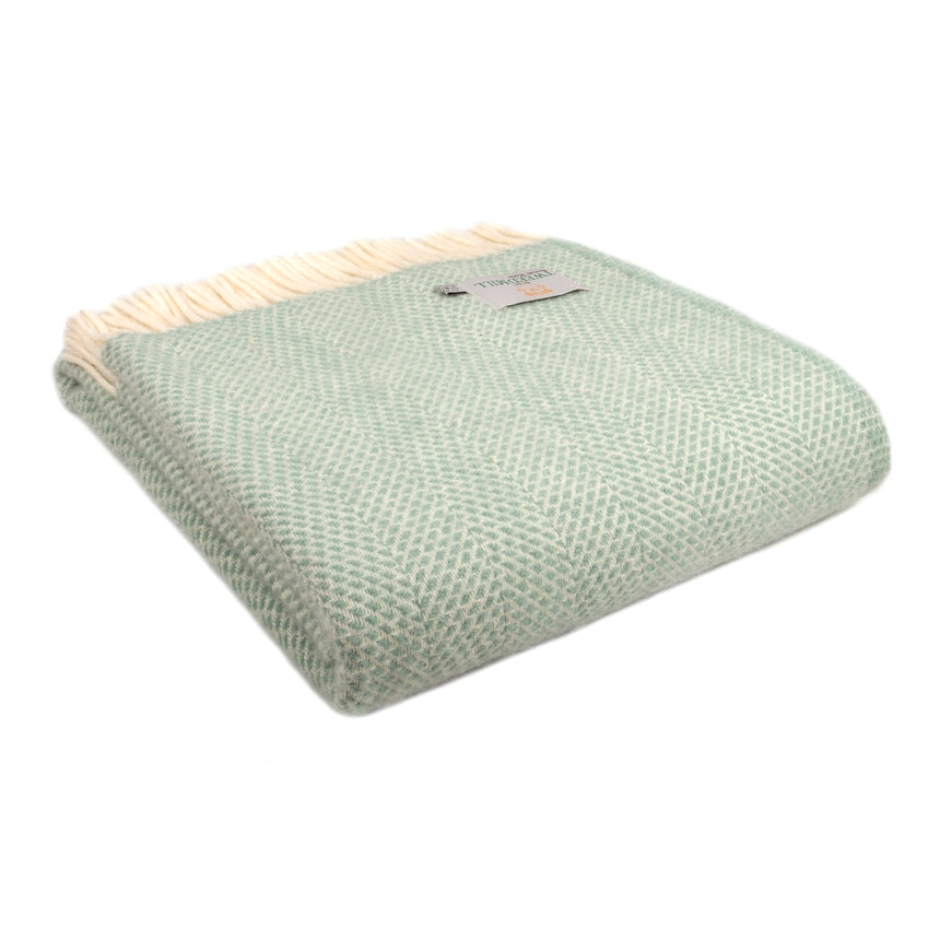 Tweedmill Beehive Pure New Wool Throw, Ocean