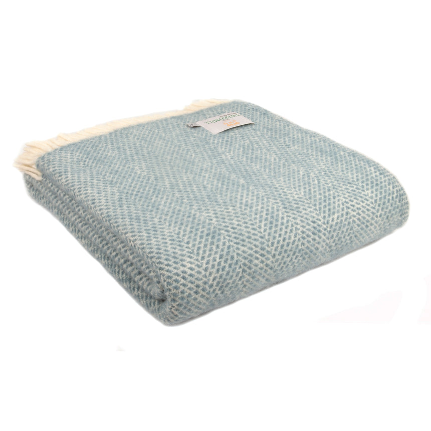 Tweedmill Beehive Pure New Wool Throw, Petrol