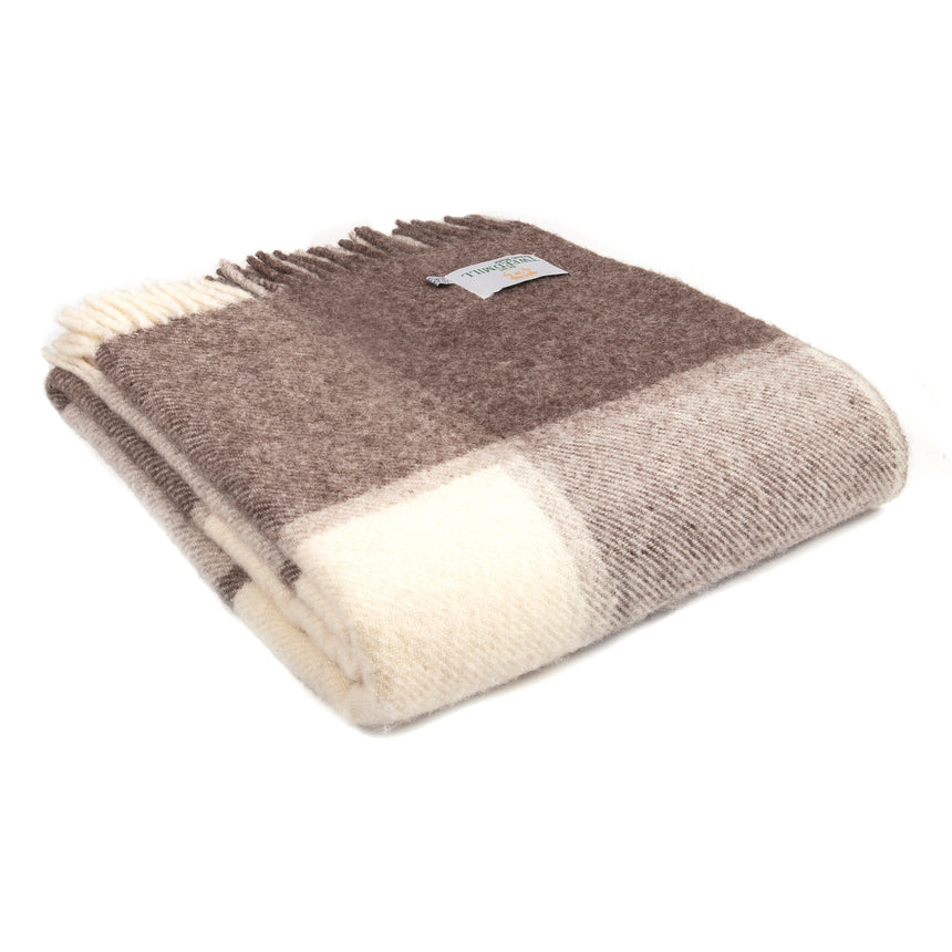 Tweedmill Block Check Pure New Wool Throw, Jacob