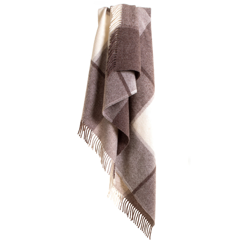 Tweedmill Block Check Pure New Wool Throw, Jacob