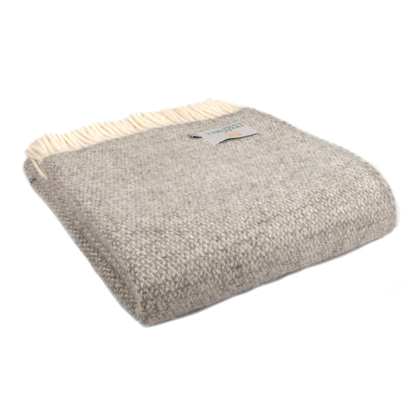 Tweedmill Illusion Pure New Wool Throw, Grey