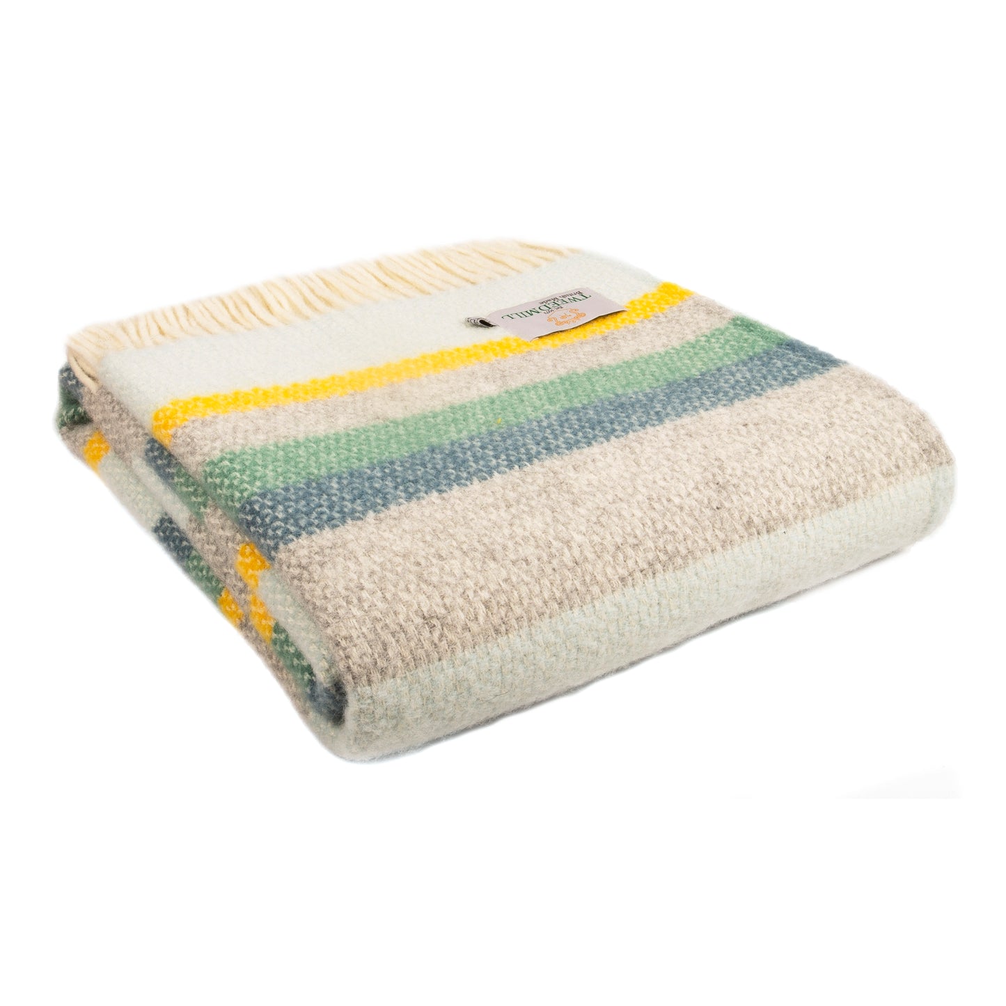 Tweedmill Illusion Stripe Pure New Wool Throw, Horizon