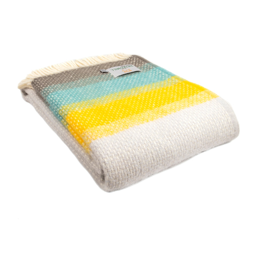 Tweedmill Ombre Pure New Wool Throw, Tidal