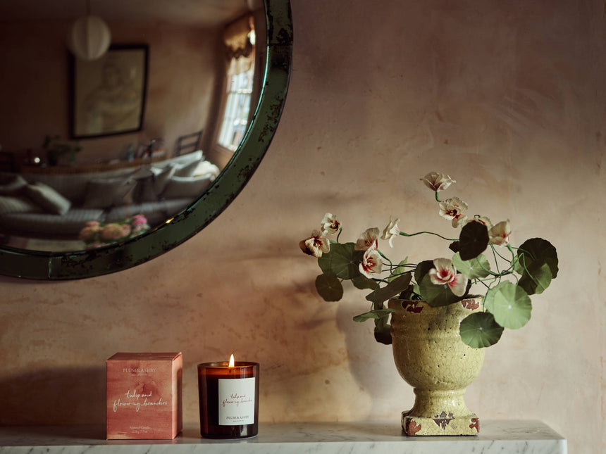 Plum & Ashby Large Scented Candle, Tulip & Flowering Branches