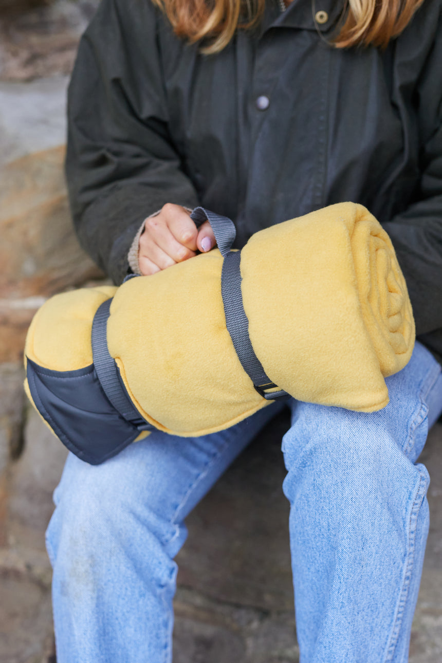 Tweedmill Fleece Picnic Rug Roll, Custard