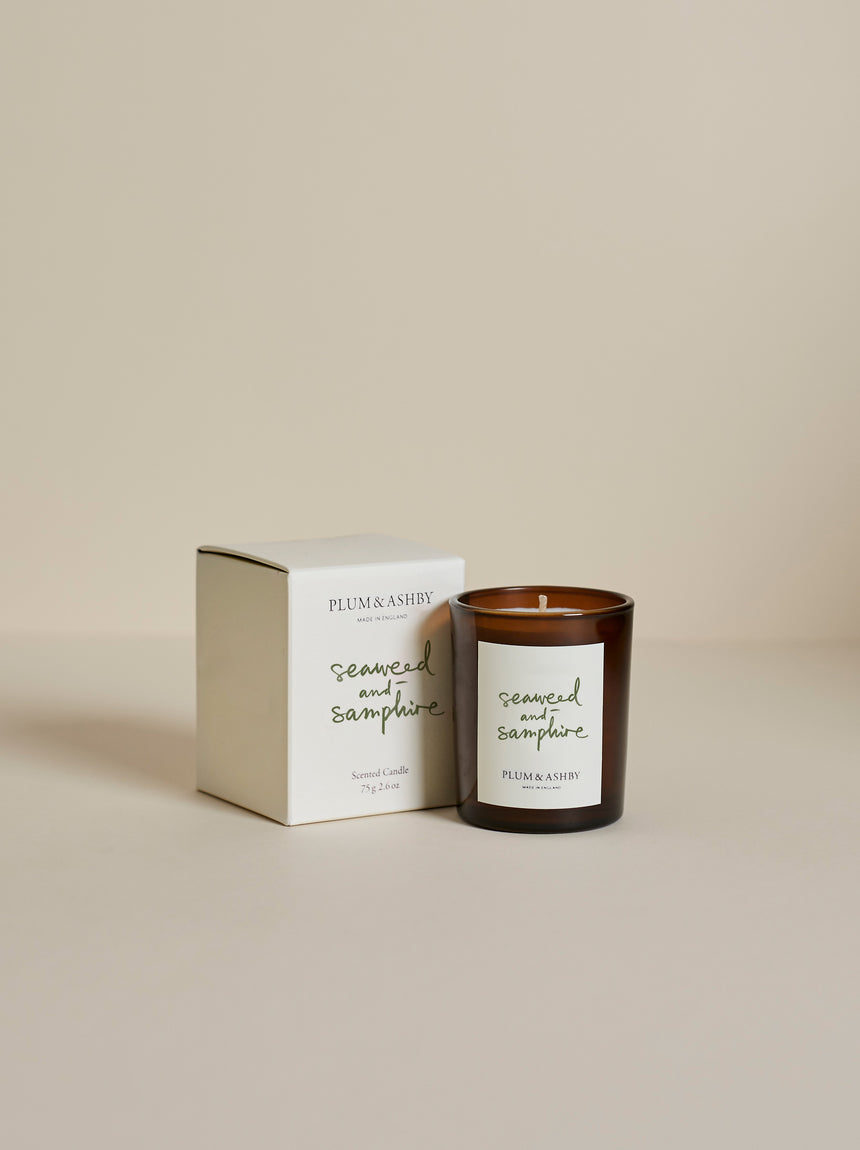 Plum & Ashby Small Scented Candle, Seaweed & Samphire