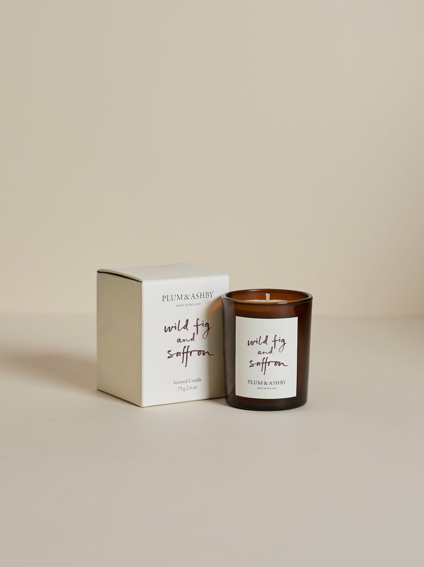 Plum & Ashby Small Scented Candle, Wild Fig & Saffron