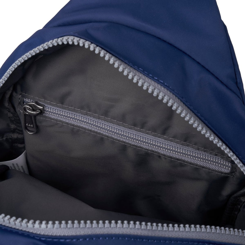 Roka London Willesden B Large Crossbody Bag, Crisp Blue (Recycled Nylon)