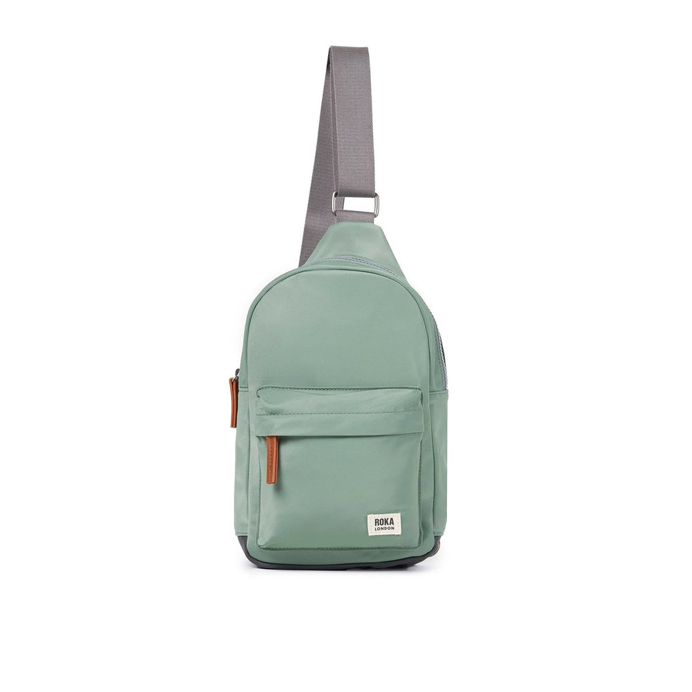 Roka London Willesden B Large Crossbody Bag, Frost (Recycled Nylon)