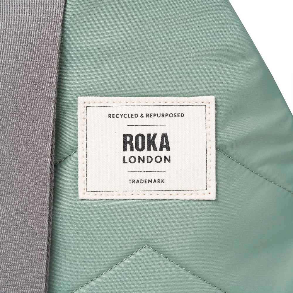Roka London Willesden B Large Crossbody Bag, Frost (Recycled Nylon)