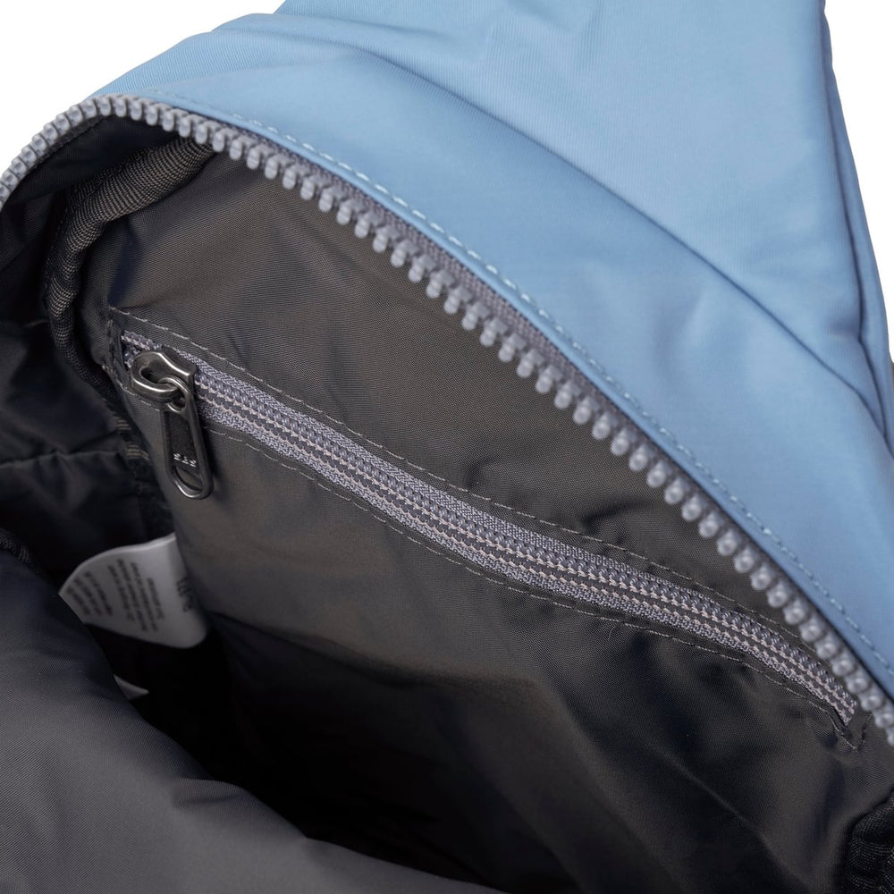 Roka London Willesden B Large Crossbody Bag, Retro Blue (Recycled Nylon)