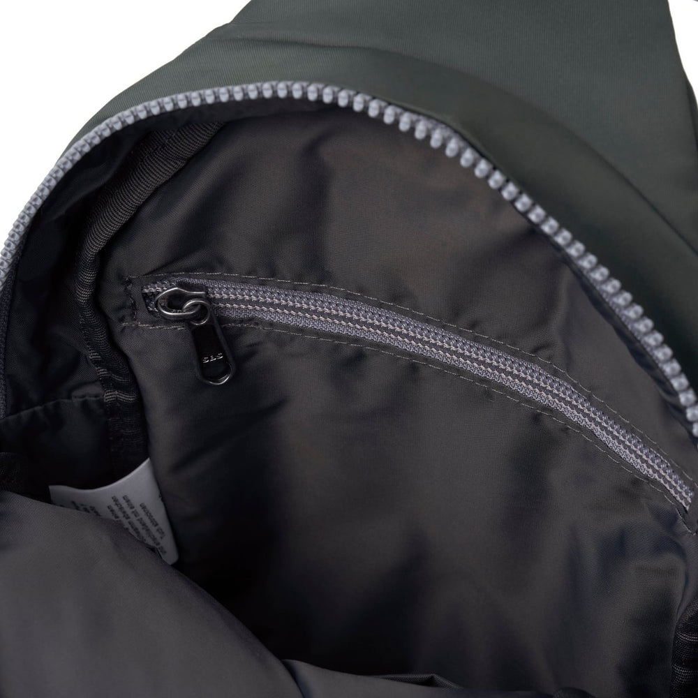 Roka London Willesden B Large Crossbody Bag, Thyme (Recycled Nylon)