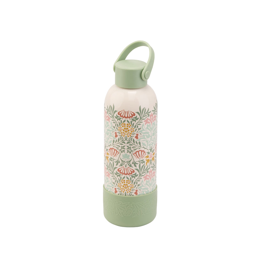 William Morris Kitchen Garden Stainless Steel Water Bottle, Cream