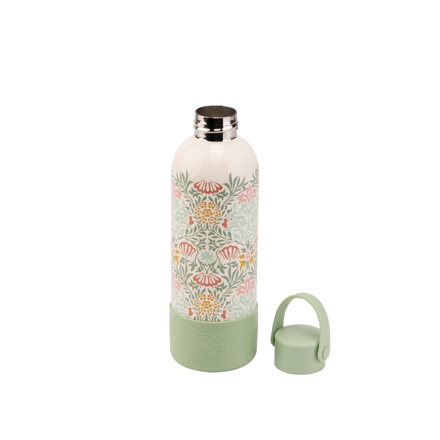 William Morris Kitchen Garden Stainless Steel Water Bottle, Cream