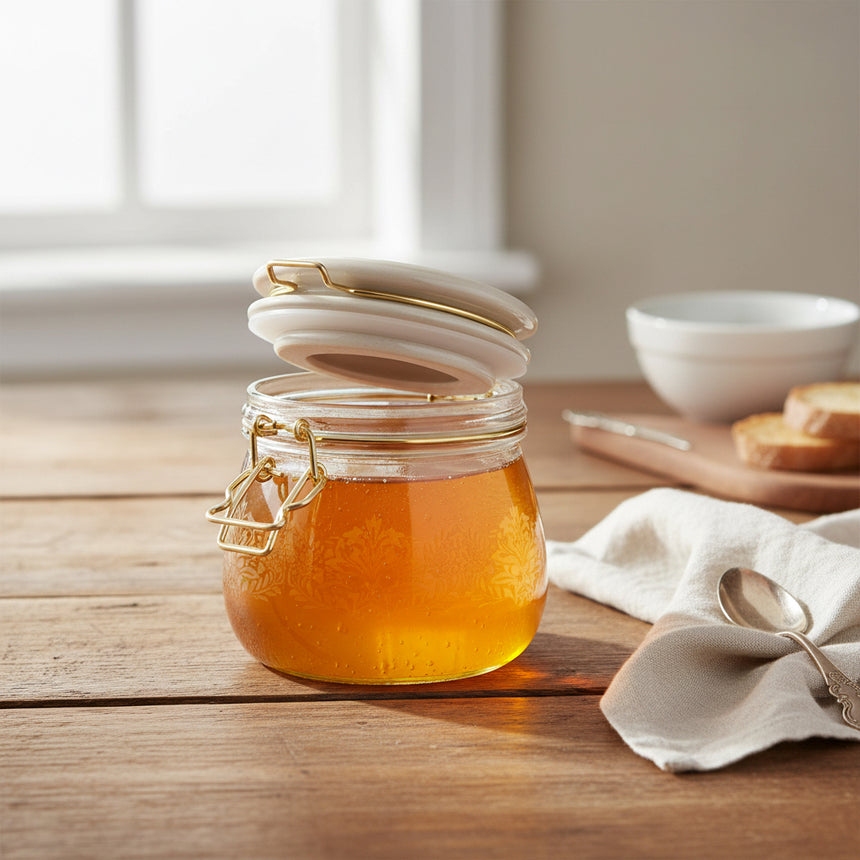 William Morris At Home Kitchen Garden Clip-Top Glass Storage Jar ( 500 ML )