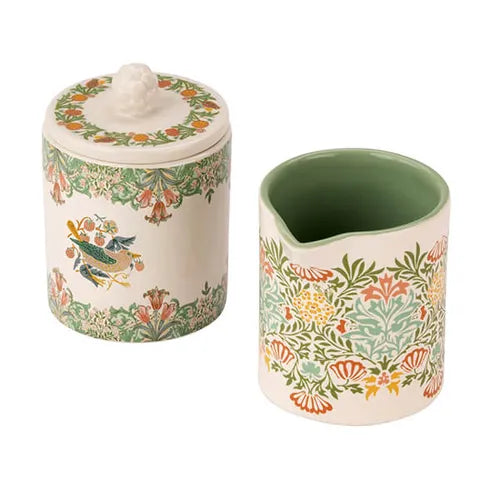 William Morris At Home Kitchen Garden Sugar Bowl and Creamer Jug Set