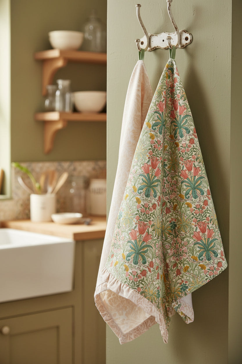 William Morris At Home Kitchen Garden Tea Towels, (Set Of 2)