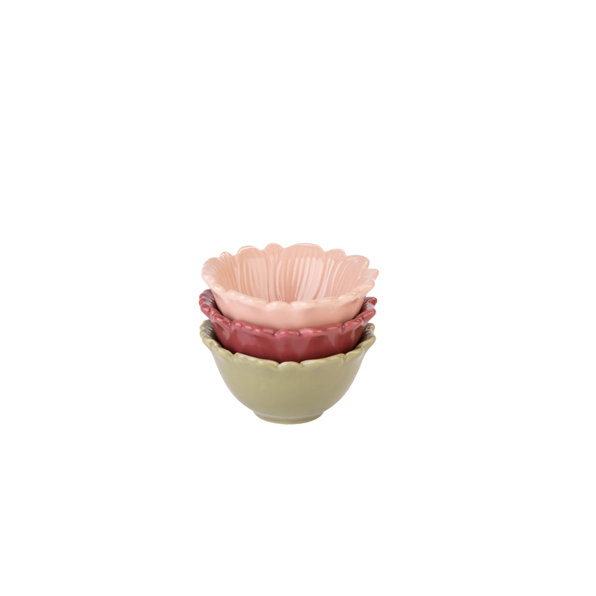 William Morris Oak & Willow Flower Shaped Nibble Bowls ( Set of 3)