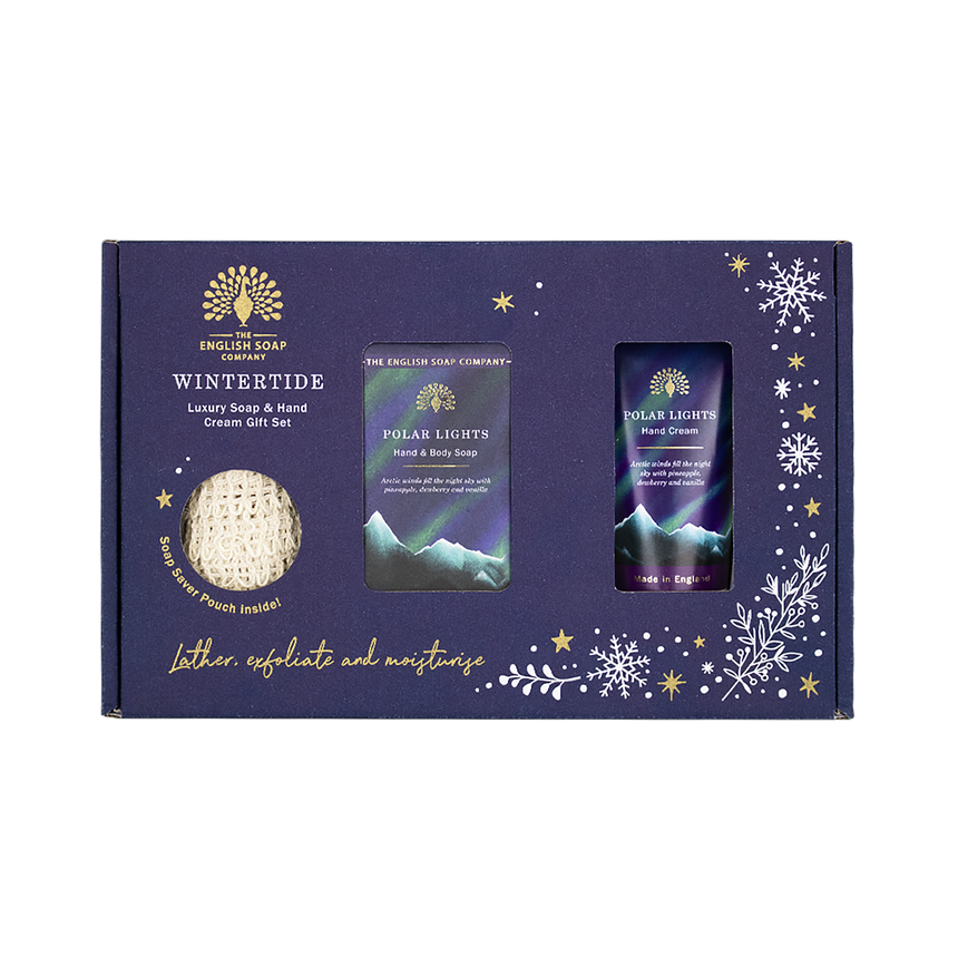 The English Soap Company Wintertide, Polar Lights Luxury Soap & Hand Cream Gift Set
