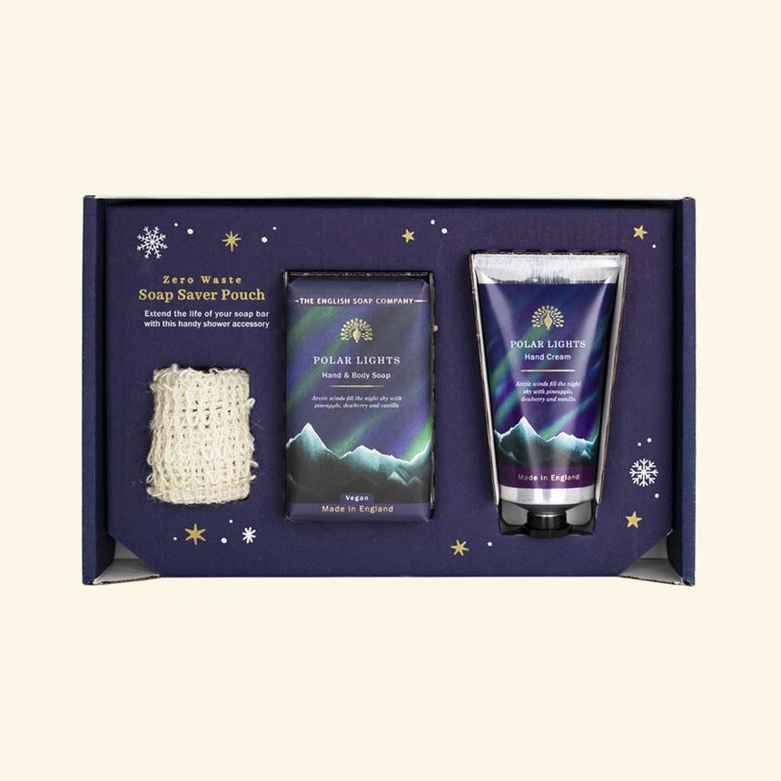The English Soap Company Wintertide, Polar Lights Luxury Soap & Hand Cream Gift Set
