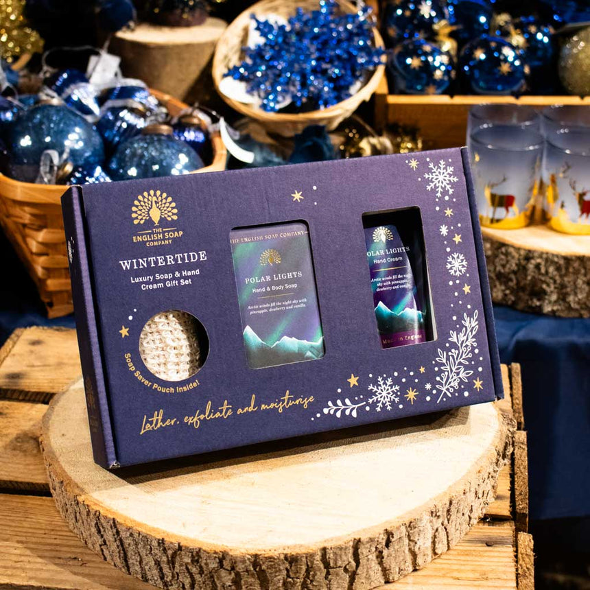 The English Soap Company Wintertide, Polar Lights Luxury Soap & Hand Cream Gift Set