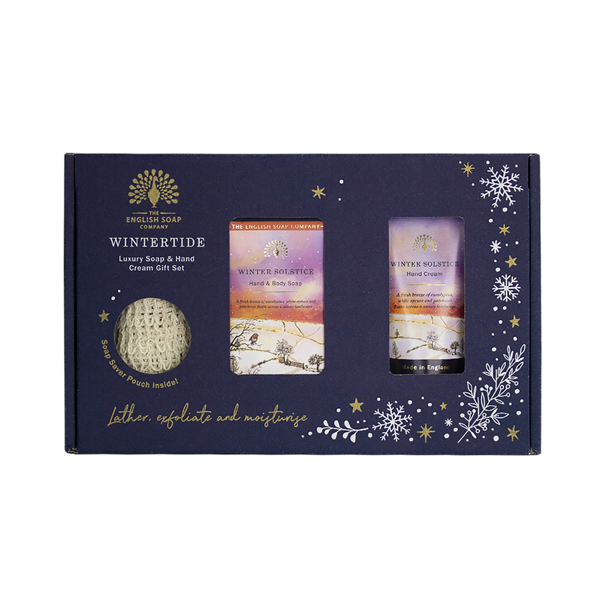 The English Soap Company Wintertide, Winter Solstice Luxury Soap & Hand Cream Gift Set