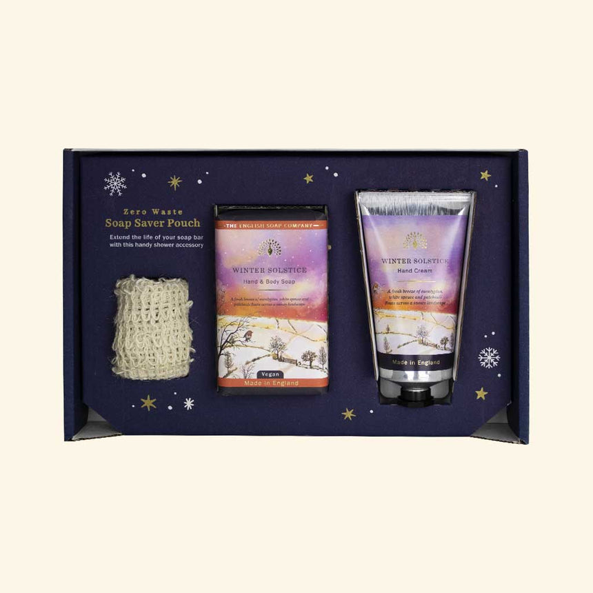 The English Soap Company Wintertide, Winter Solstice Luxury Soap & Hand Cream Gift Set