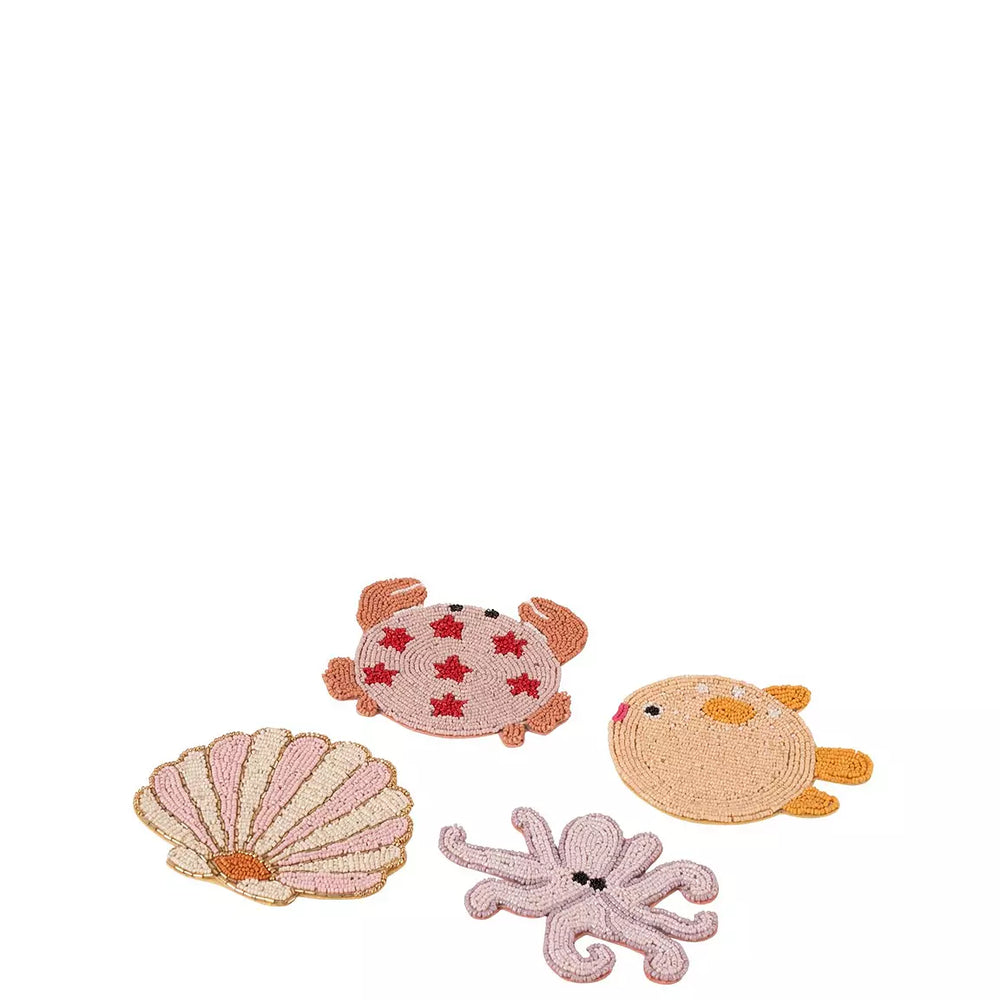 Yvonne Ellen Beaded Animal Coasters ( Set Of 4 )
