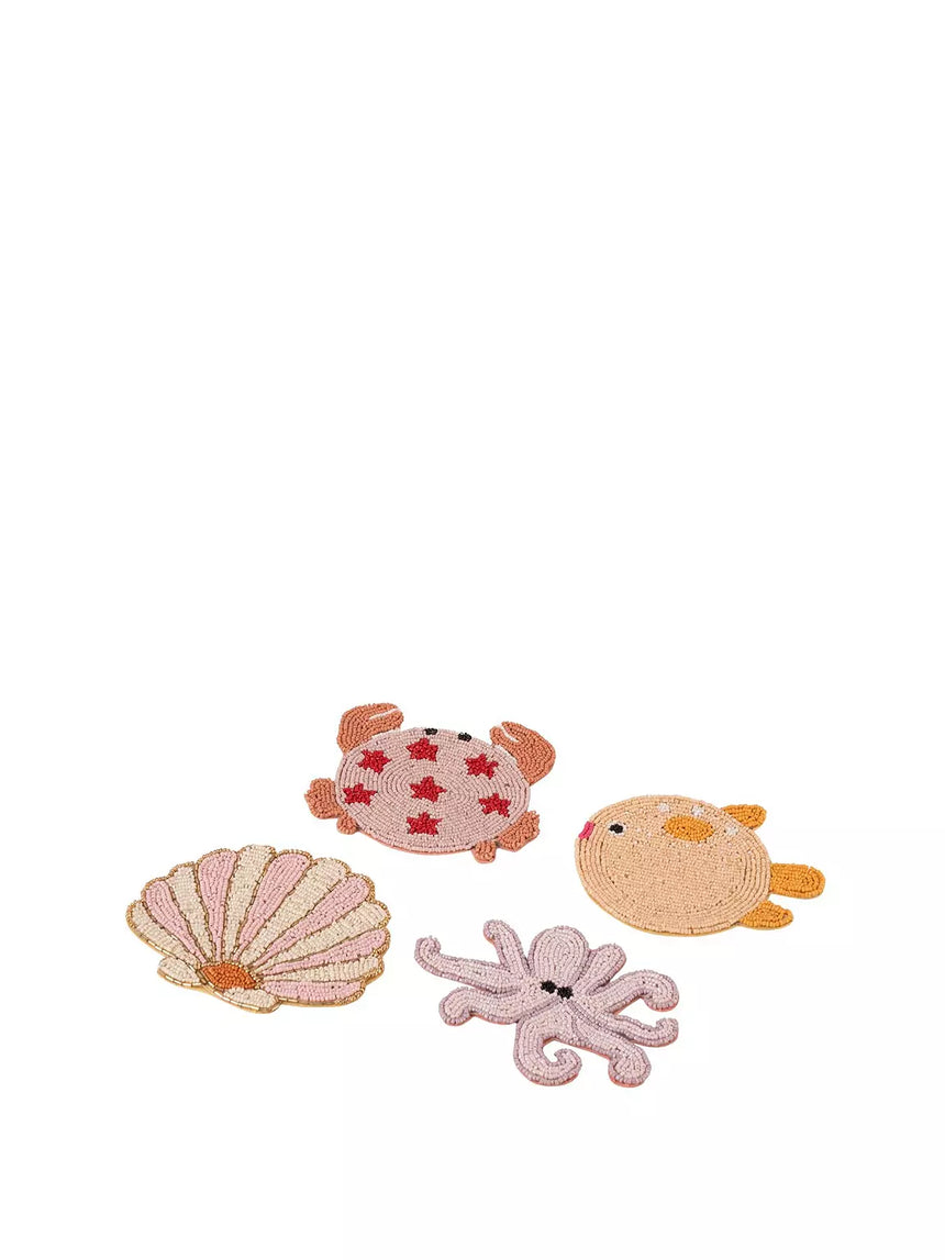 Yvonne Ellen Beaded Animal Coasters ( Set Of 4 )