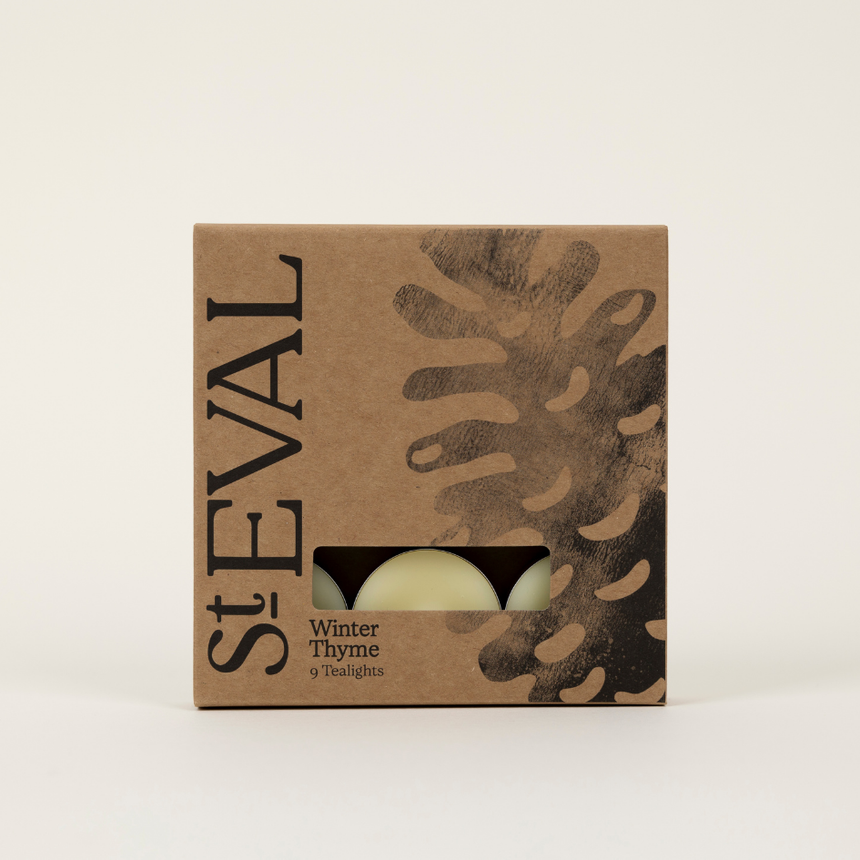 St Eval Winter Thyme Tealights, (Set Of 9)