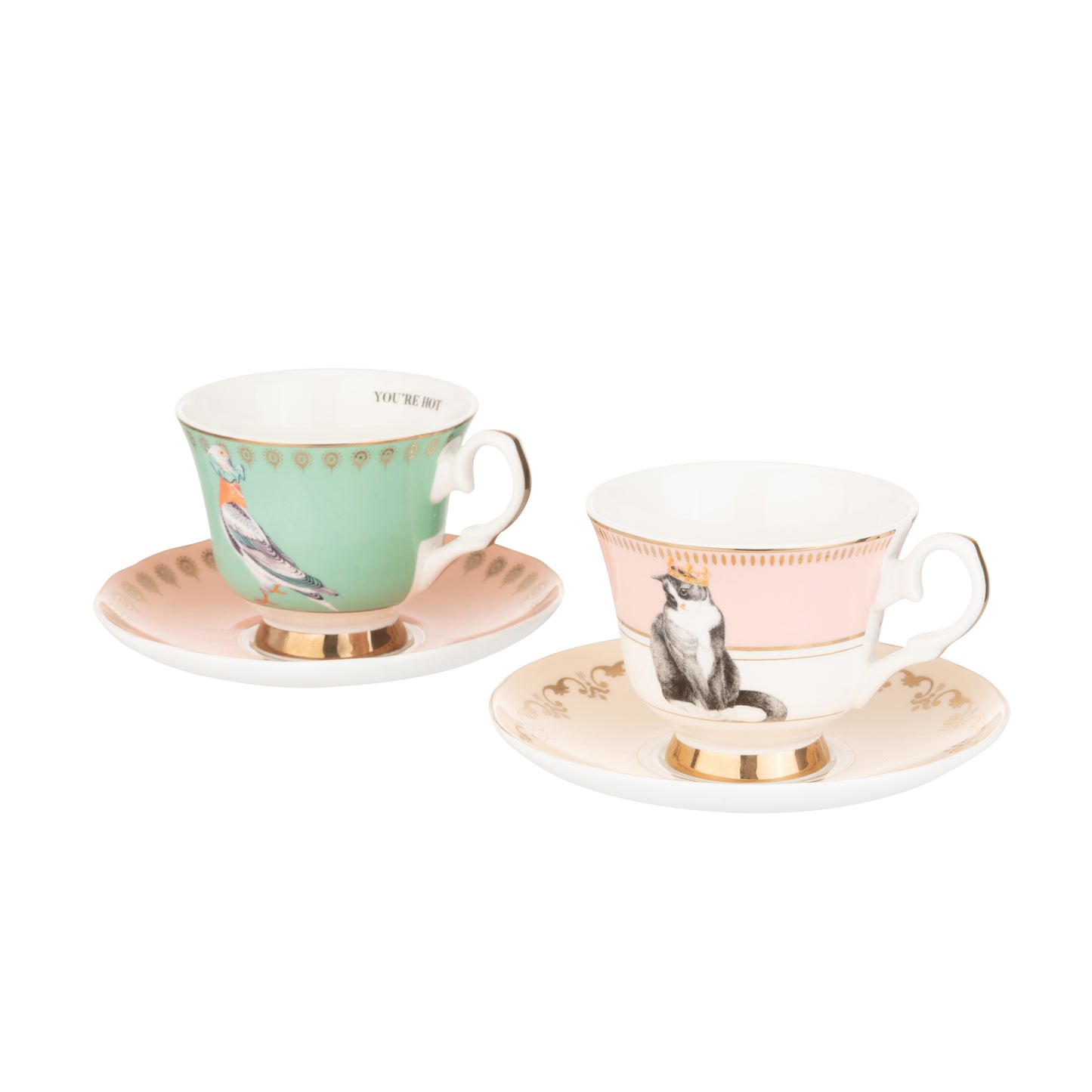 Yvonne Ellen Best Of British Cup & Saucer, Set Of 2