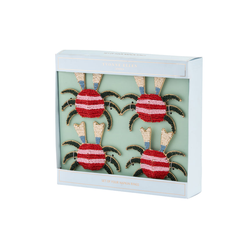 Yvonne Ellen Beaded Crab Napkin Rings