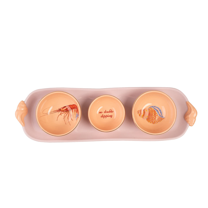 Yvonne Ellen Ceramic Dipping Bowl & Tray Set