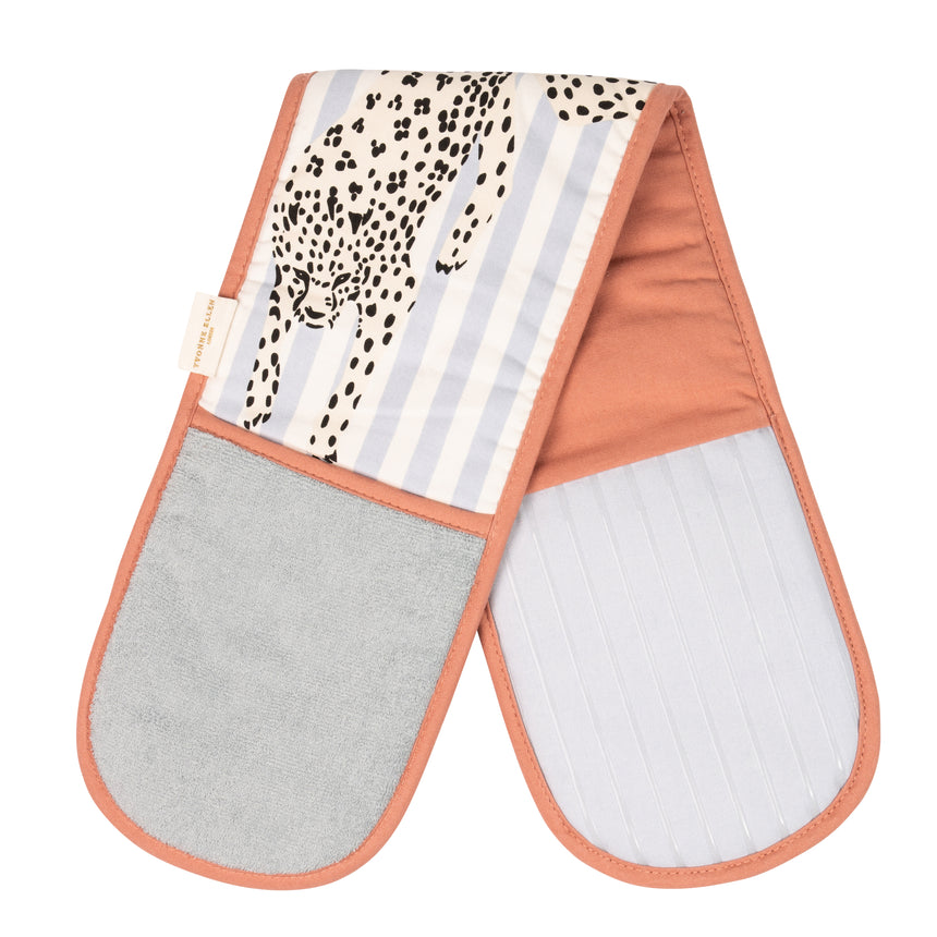 Yvonne Ellen Double Oven Glove, Cheetah