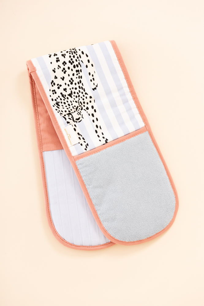 Yvonne Ellen Double Oven Glove, Cheetah